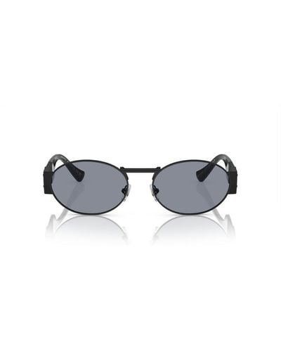 Versace Oval Frame Sunglasses - White