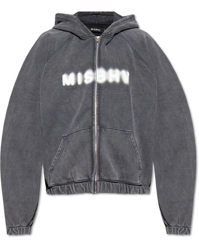 MISBHV Logo Printed Zip-up Jacket - Grey