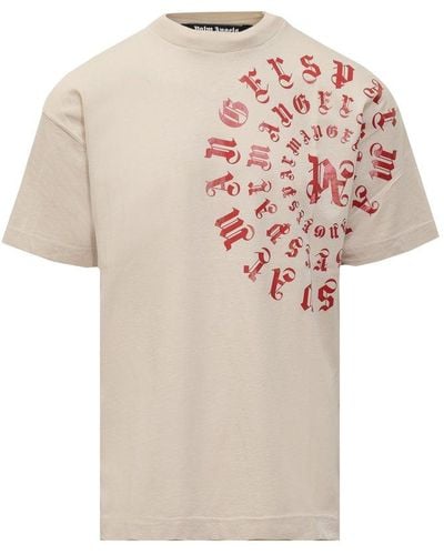 Palm Angels Logo-printed Crewneck T-shirt - White