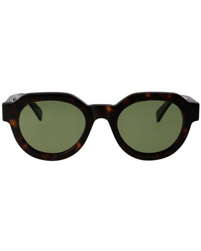 Retrosuperfuture Vostro Round Frame Sunglasses - Green
