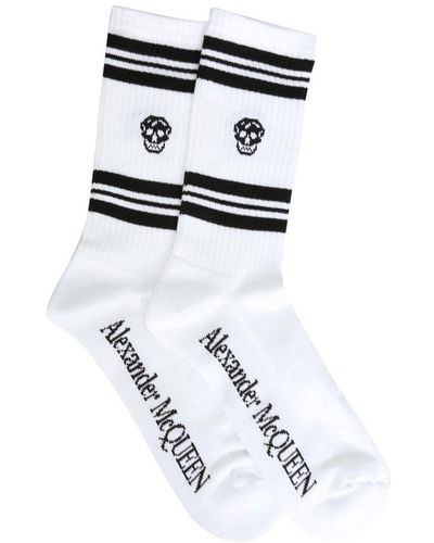 Alexander McQueen Sporty Skull Socks - White