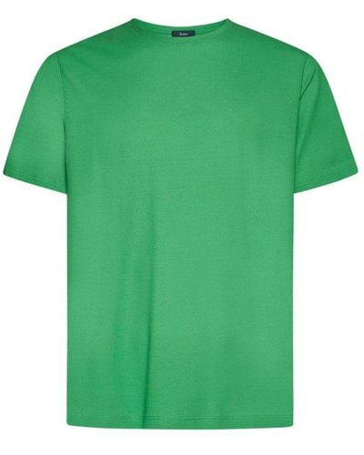 Herno Crewneck Short-sleeved T-shirt - Green