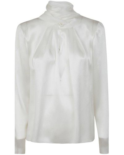 Alberta Ferretti Shirt With Scarf Clothing - White