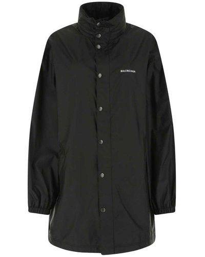 Balenciaga Nylon Oversize Jacket - Black