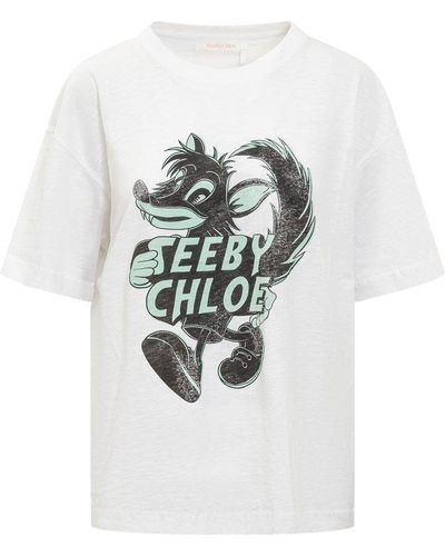 See By Chloé Logo-print Short-sleeve T-shirt - White