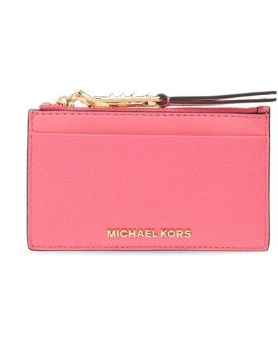 MICHAEL Michael Kors Leather Card Case - Pink