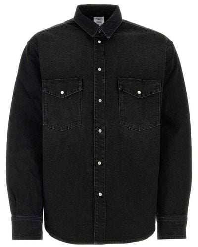Vetements Collared Button-up Jacket - Black