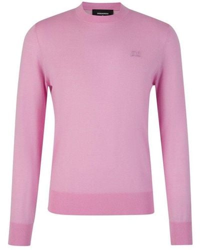 DSquared² D2 Knit Crewneck Pullover - Pink