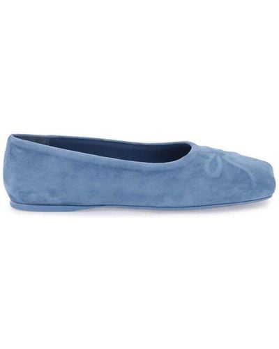 Marni Little Bow Slip-on Flat Shoes - Blue