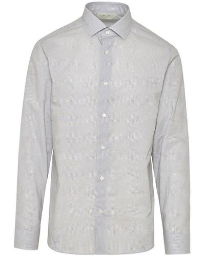 Zegna Grey Cotton Shirt