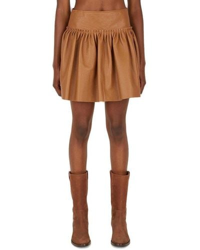 Max Mara Tritone Leather Skirt - Multicolor