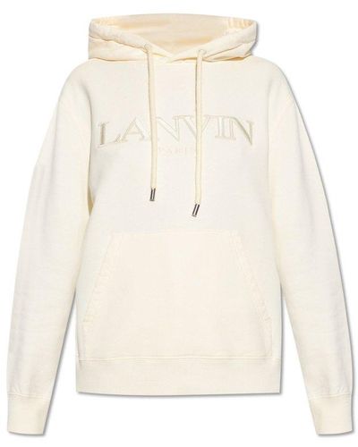 Lanvin Hoodie With Logo, ' - Natural
