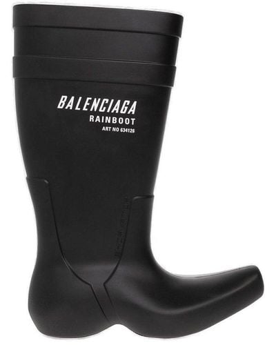 Balenciaga Excavator Rubber Rain Boots - Black
