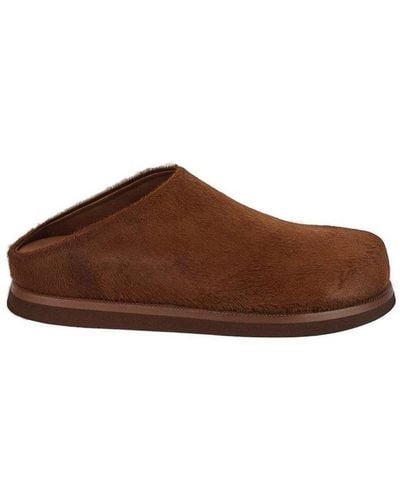 Marsèll Round Toe Slip-on Flat Shoes - Brown