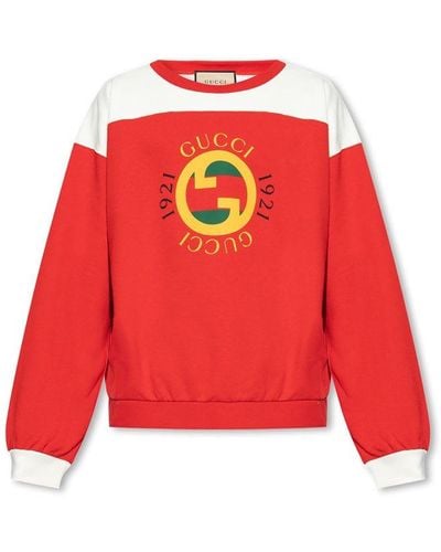 Gucci Printed Sweatshirt - Red