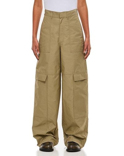 Loewe High-waist Wide-leg Cargo Pants - Green