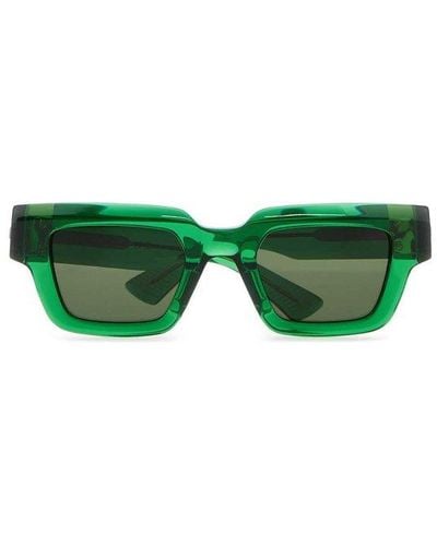 Bottega Veneta Square Frame Sunglasses - Green