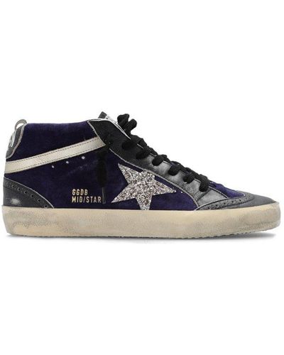 Golden Goose Mid Star Trainers - Blue