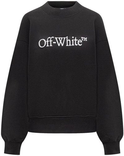 Off-White c/o Virgil Abloh Bookish Crewneck Drop Shoulder Sweatshirt - Black