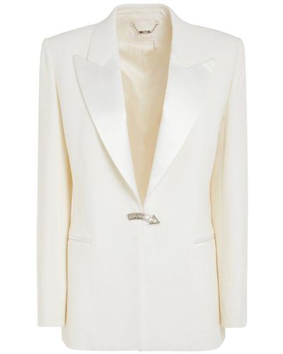 Chloé Blazer In Lana Bianco - White