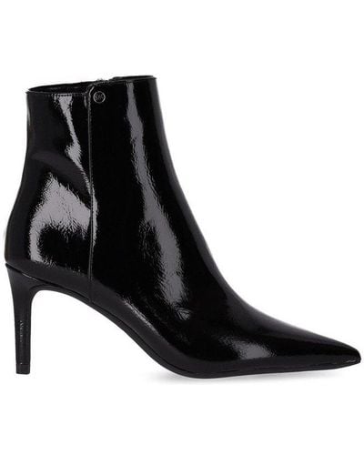 MICHAEL Michael Kors Polished Pointed Toe Ankle Boots - Black