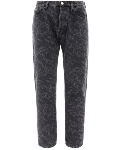 Aries High-rise Printed Jeans - Grey