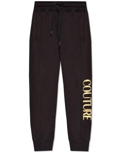 Versace Jeans Couture Sweatpants With Logo, - Black