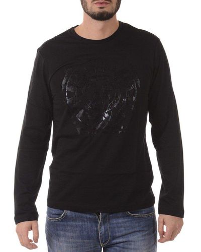 Versace Medusa Print Long-sleeved T-shirt - Black