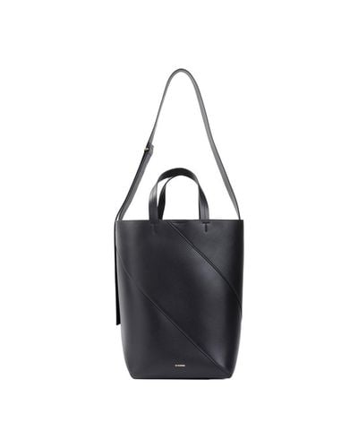 Jil Sander Medium Top Handle Bag - Black