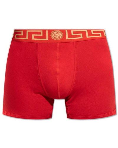 Versace Cotton Boxers, - Red