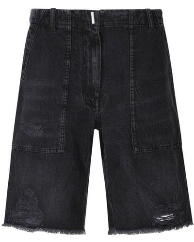 Givenchy Cotton Cargo Shorts - Black