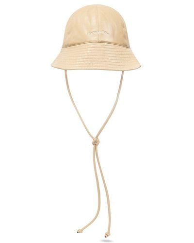 Nanushka 'laurie' Bucket Hat In Vegan Leather, - White