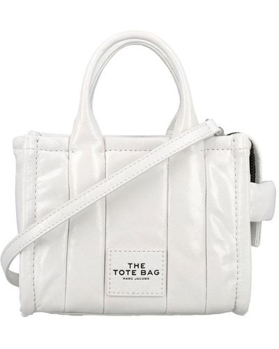 Marc Jacobs The Shiny Crinkle Micro Tote Bag - White