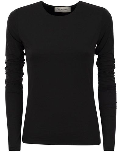 Sportmax Albenga Socked Jersey T Shirt - Black