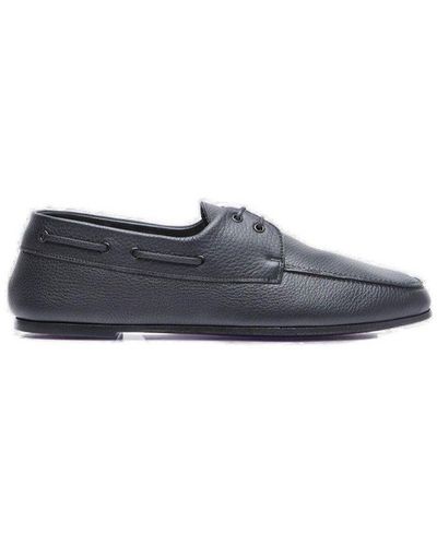 The Row Sailor Lace-up Loafers - Grey
