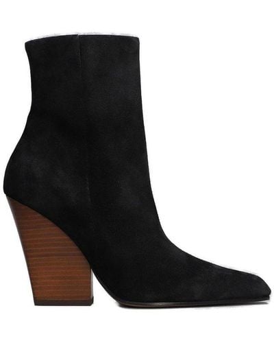 Paris Texas Pointed Toe Ankle Boots - Black