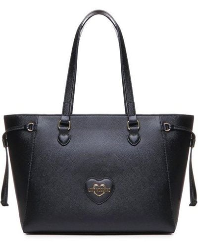 Love Moschino Logo Lettering Tote Bag - Black