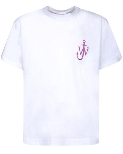 JW Anderson Logo Printed Crewneck T-shirt - White
