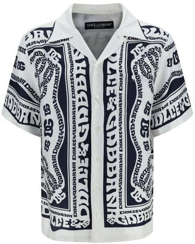 Dolce & Gabbana Marina-printed Hawaii Shirt - White
