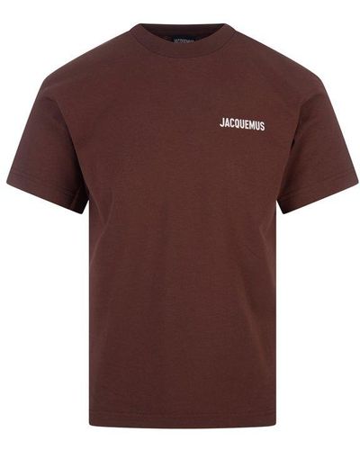 Jacquemus Logo Printed Crewneck T-shirt - Red