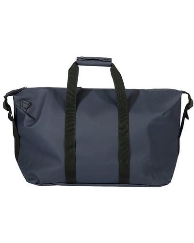 Rains Logo Detailed Zipped Duffle Bag - Blue
