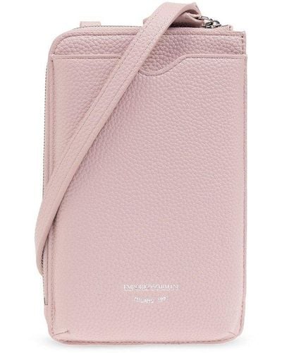Emporio Armani Strapped Phone Holder, - Pink