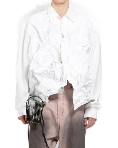 Y. Project Scrunched Button-up Shirt - White