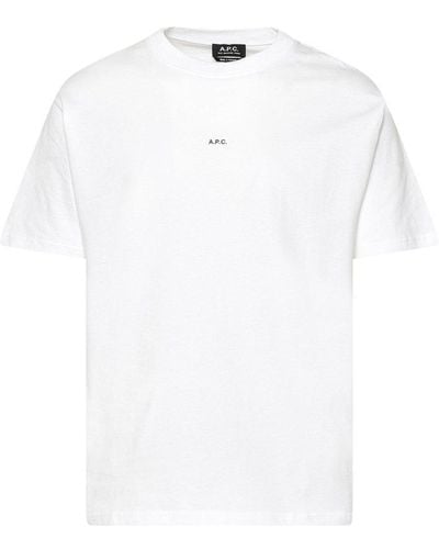 A.P.C. White Cotton Kyle T-shirt