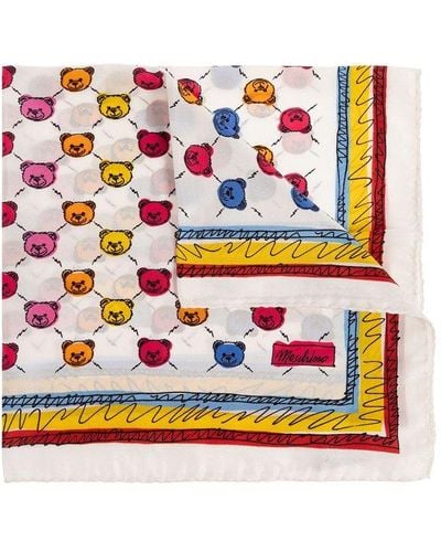 Moschino Silk Pocket Square, - Multicolour