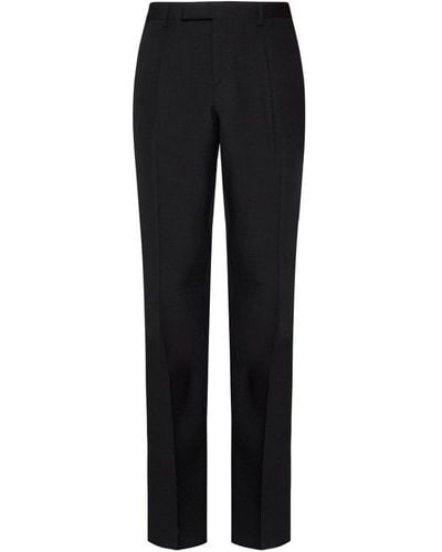 Lardini Straight Hem Tailored Trousers - Black