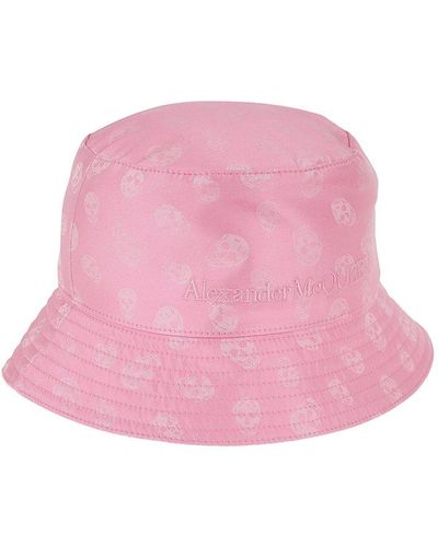 Alexander McQueen Hat Skull Jacquard - Pink