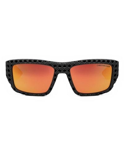 Dior Rectangular Frame Sunglasses - Brown