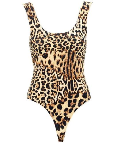 Just Cavalli Leopard Print Bodysuit - Multicolor