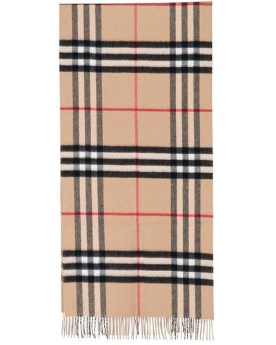 Burberry Double-face Cashmere Scarf - Natural